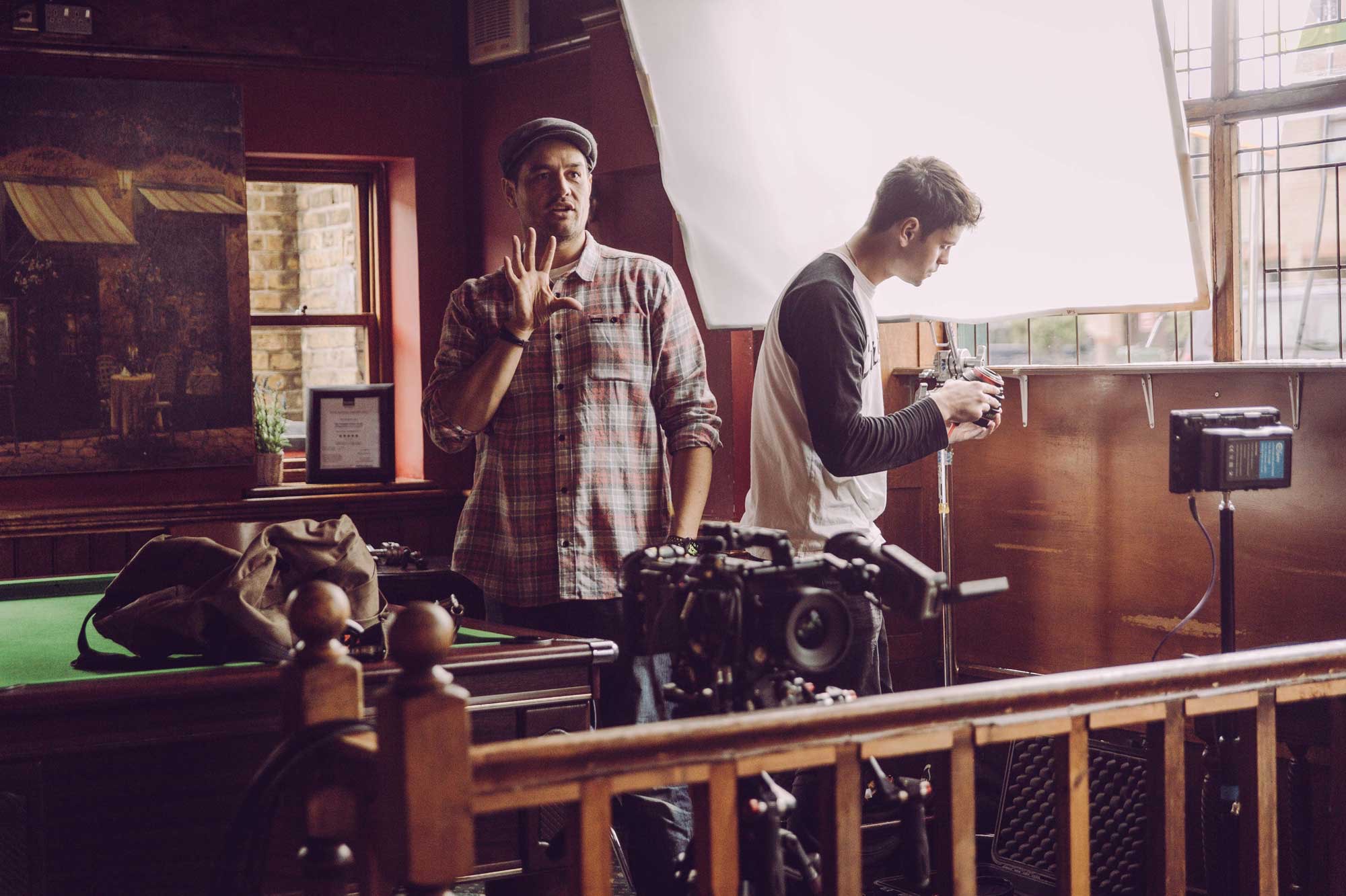 Jez Smith — cinematographer at work on set